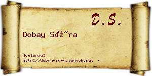 Dobay Sára névjegykártya
