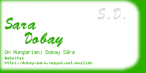 sara dobay business card
